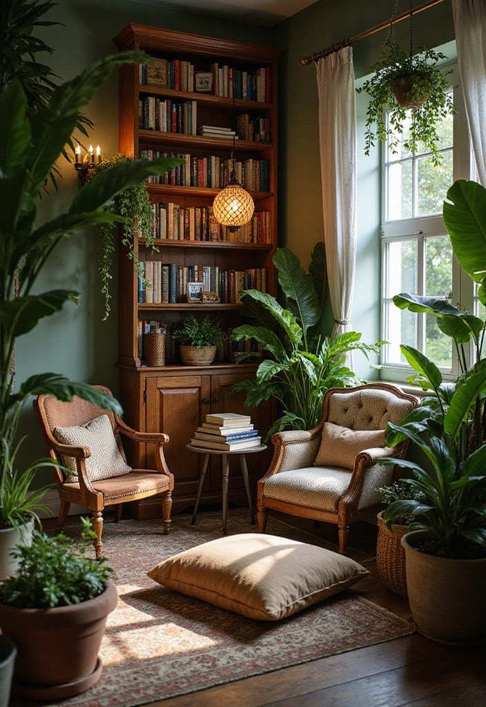 15 Bohemian Vibes Decor Ideas That'll Make You Feel Like You've Stepped into a 70s Dream! - 11. Cozy Nooks and Reading Corners