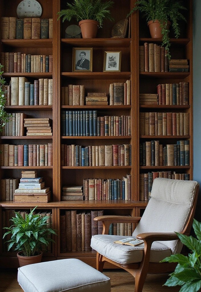 17 Budget Vintage Decor Tips That'll Make Your Home Look Priceless! - 11. Vintage Books for Shelf Styling